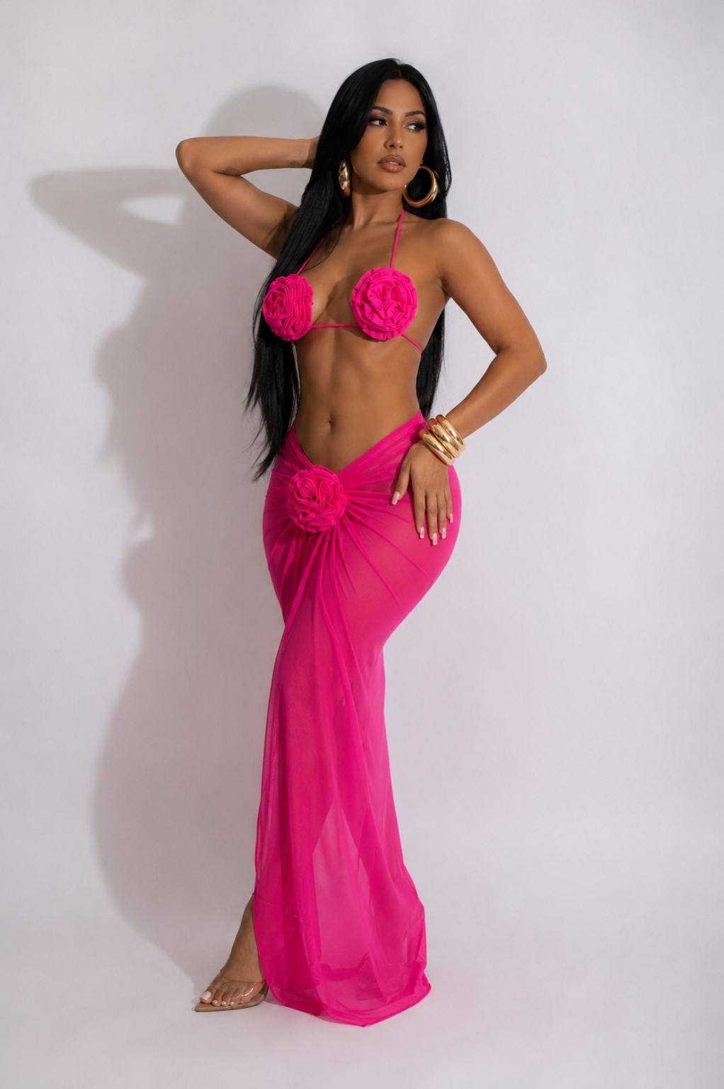Island Bloom - Bikini & Cover-Up Skirt Set